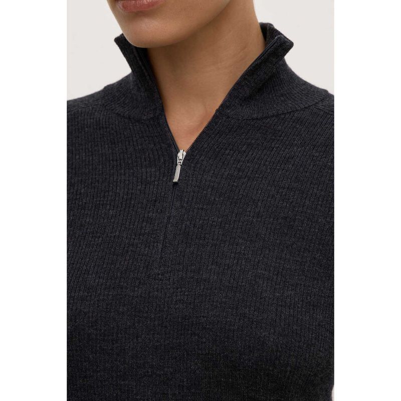 Assembly Label Laine Quarter Zip Wool Knit Charcoal Marle image number 2
